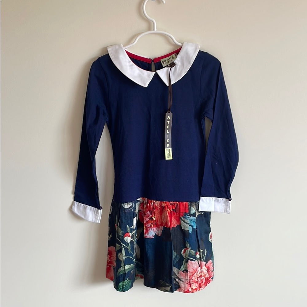 Kids Navy Floral Dress